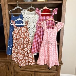 Sz 6x 7 Girl Dresses Lot Various Brands bundle